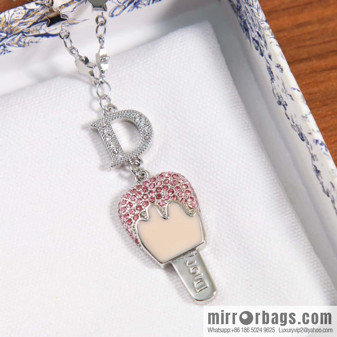 Dior pink diamond popsicle necklace