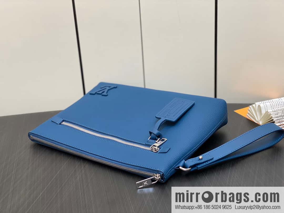 [Premium‑quality] M69837 dark blue, full leather clutch bag series iPad clutch bag M81375 military green M69837 black M69837 gray M82270 blue
