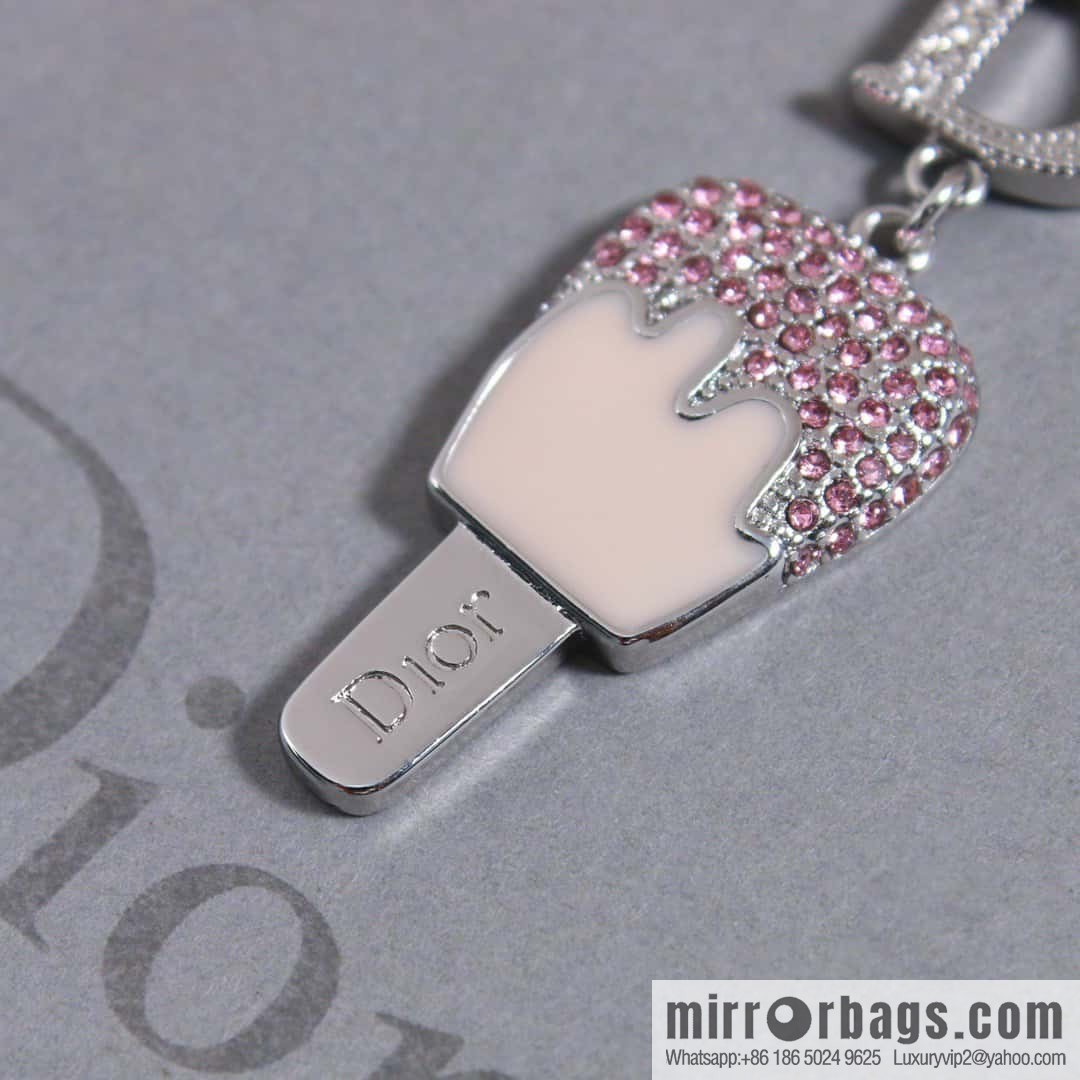 Dior pink diamond popsicle necklace