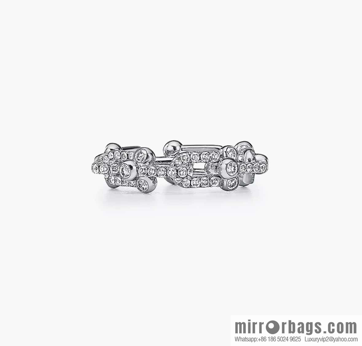☀️Tiffany & co. Tiffany HardWear Collection, Full Diamond Horseshoe Ring ☀️