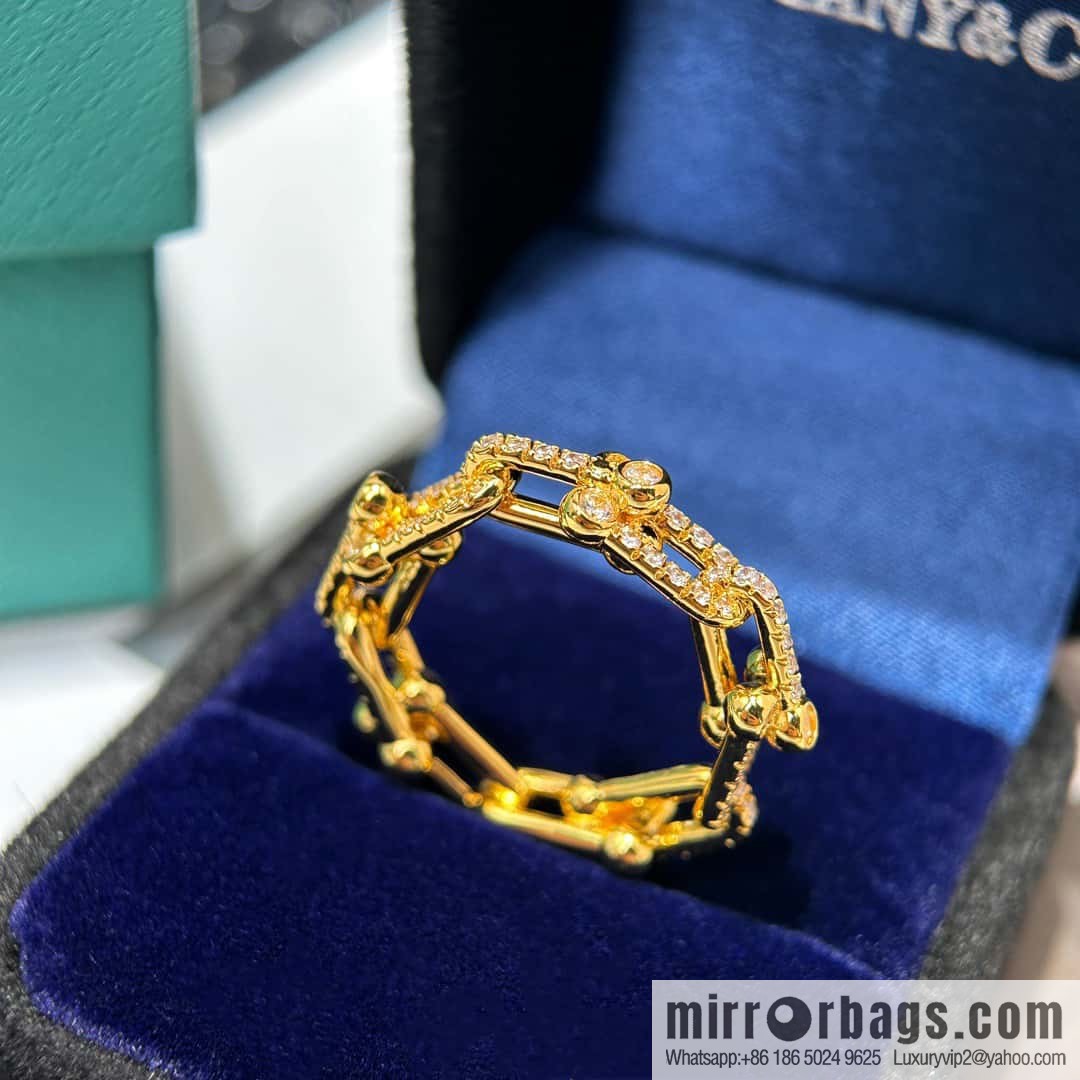 ☀️Tiffany & co. Tiffany HardWear Collection, Full Diamond Horseshoe Ring ☀️