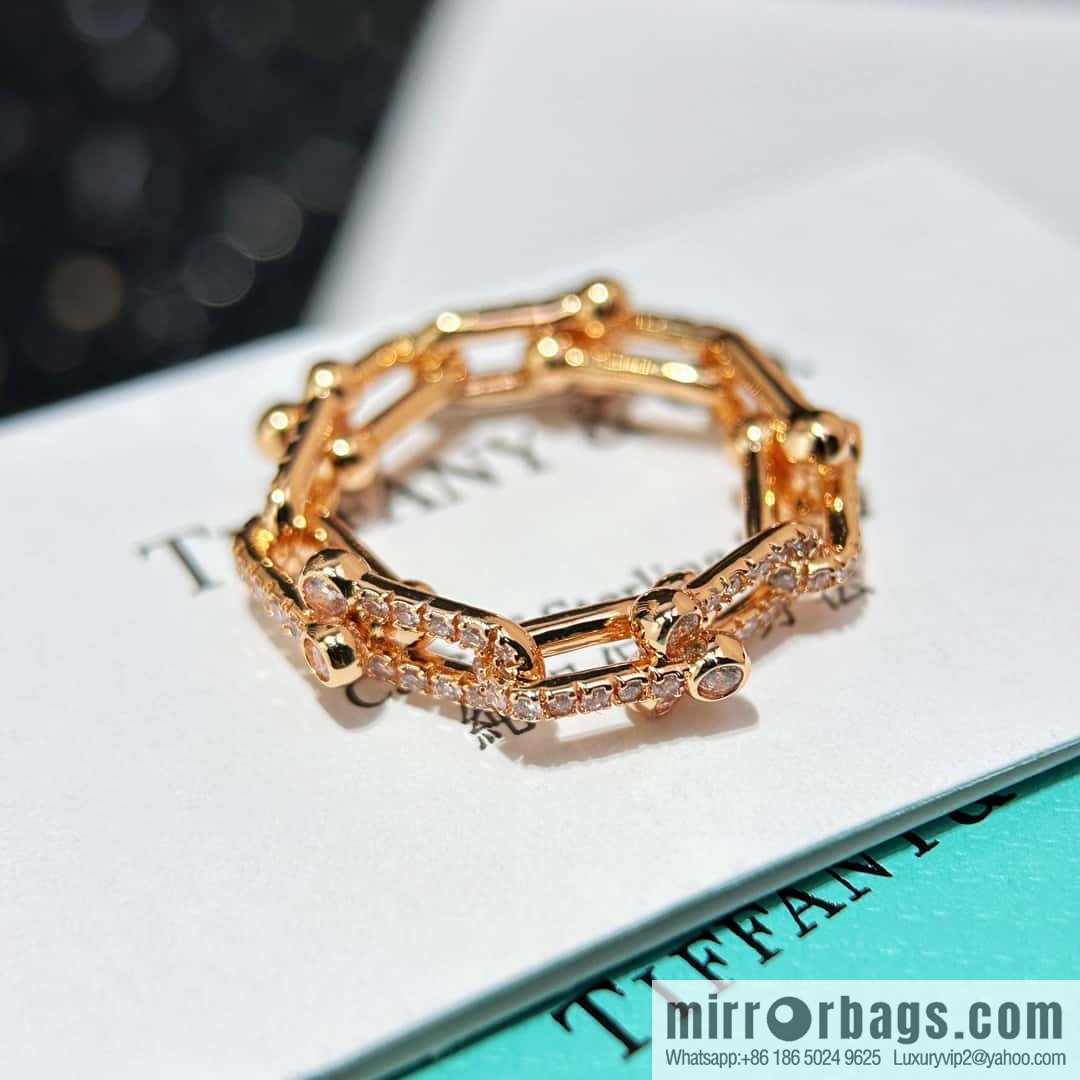 ☀️Tiffany & co. Tiffany HardWear Collection, Full Diamond Horseshoe Ring ☀️