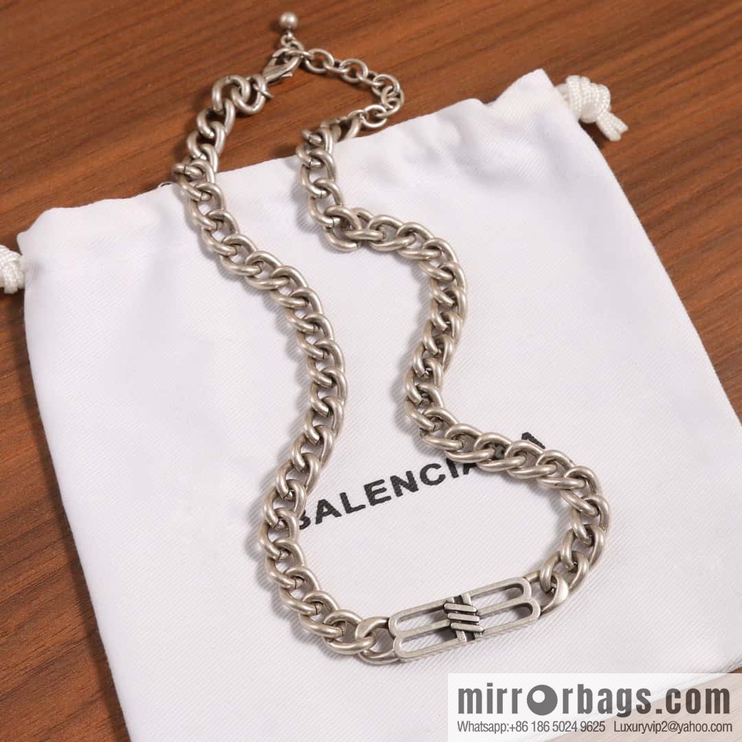 ☀️New Balenciaga BALENCIAGA Double B Full Diamond Necklace