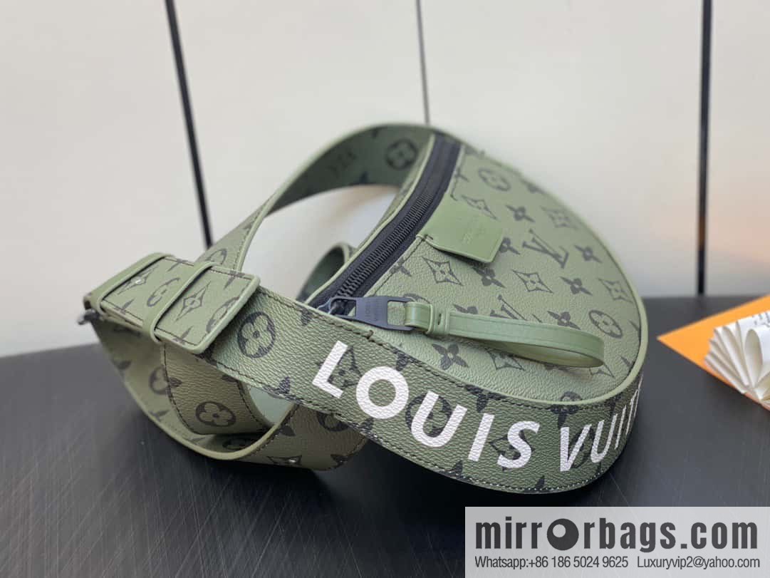 [Boutique‑grade] M23838 green, men's bag moon bag series LV MOON CROSSBODY handbag M23838 green flower