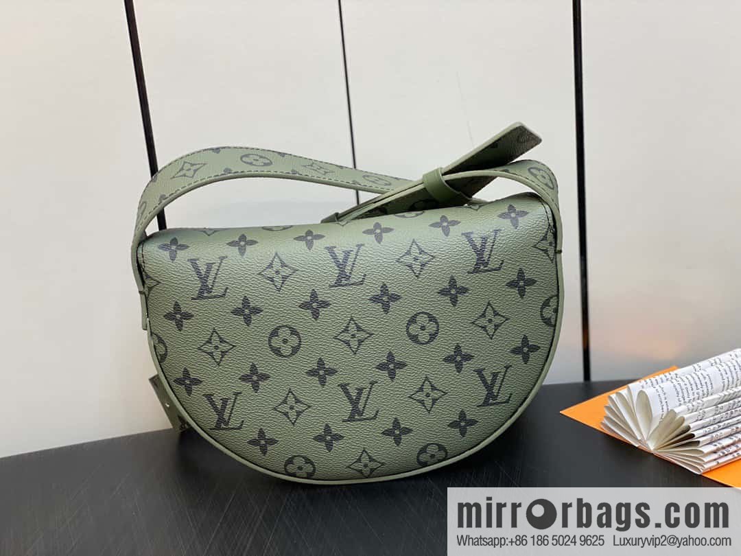 [Boutique‑grade] M23838 green, men's bag moon bag series LV MOON CROSSBODY handbag M23838 green flower