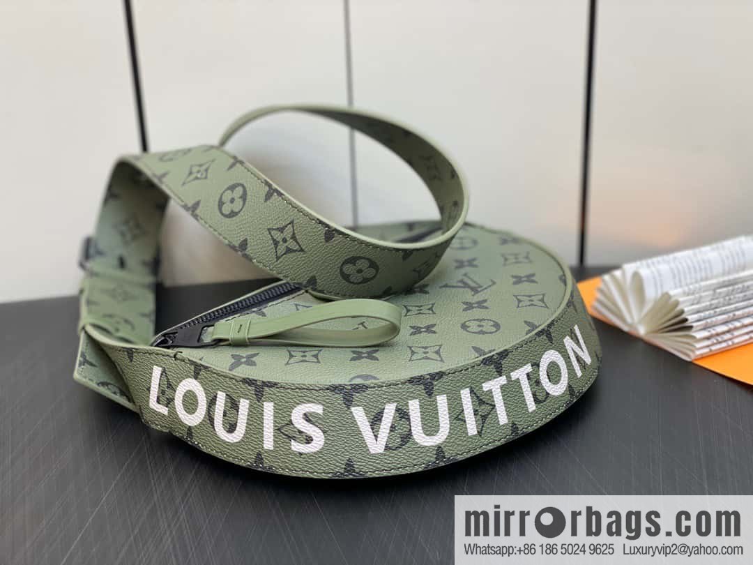 [Boutique‑grade] M23838 green, men's bag moon bag series LV MOON CROSSBODY handbag M23838 green flower
