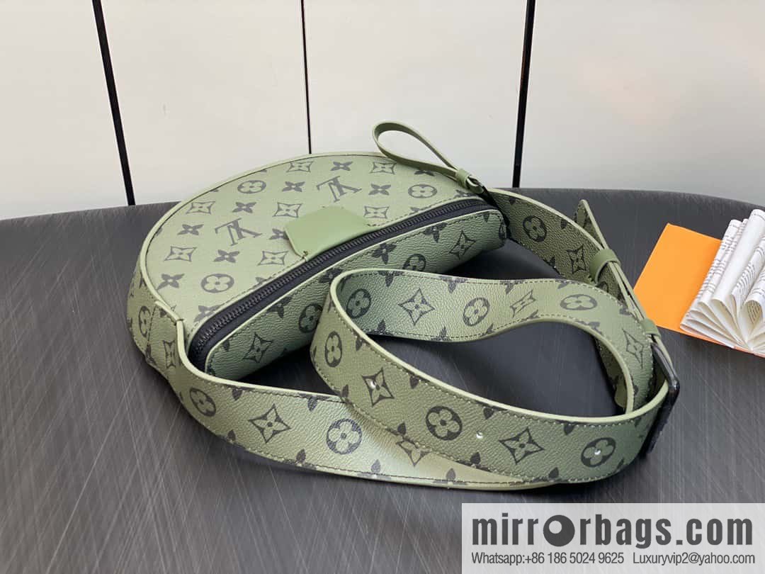 [Boutique‑grade] M23838 green, men's bag moon bag series LV MOON CROSSBODY handbag M23838 green flower