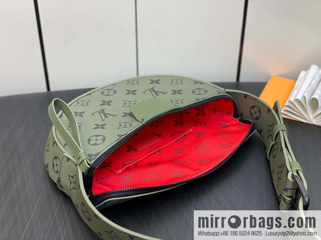 [Boutique‑grade] M23838 green, men's bag moon bag series LV MOON CROSSBODY handbag M23838 green flower
