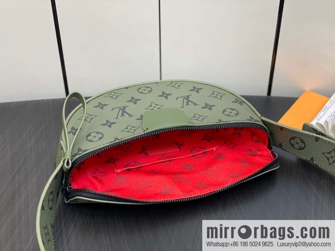 [Boutique‑grade] M23838 green, men's bag moon bag series LV MOON CROSSBODY handbag M23838 green flower