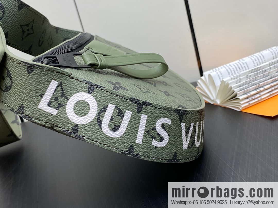 [Boutique‑grade] M23838 green, men's bag moon bag series LV MOON CROSSBODY handbag M23838 green flower