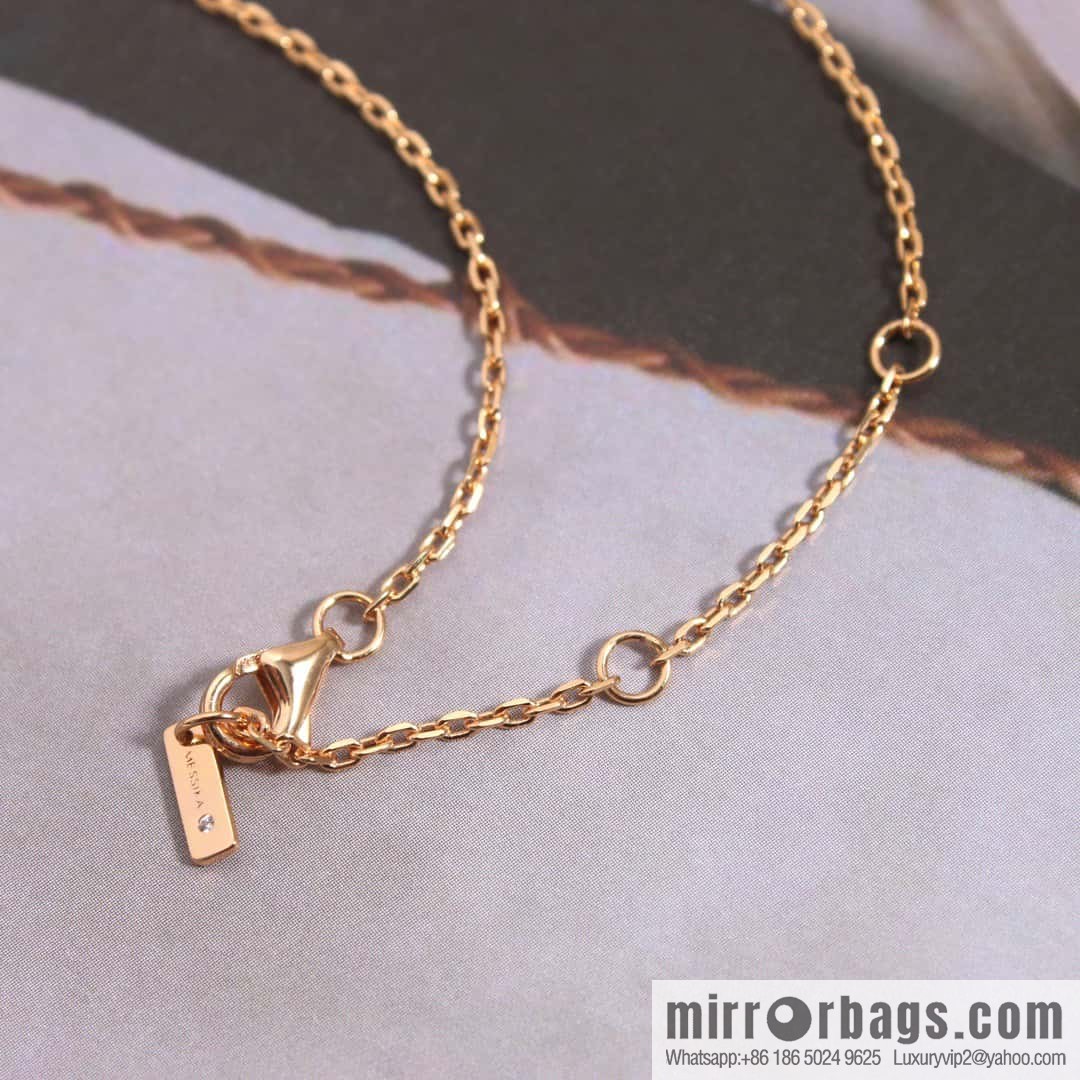 ☀️Messika MYTWIN Series Double Water Drop Rock Sugar Diamond Necklace