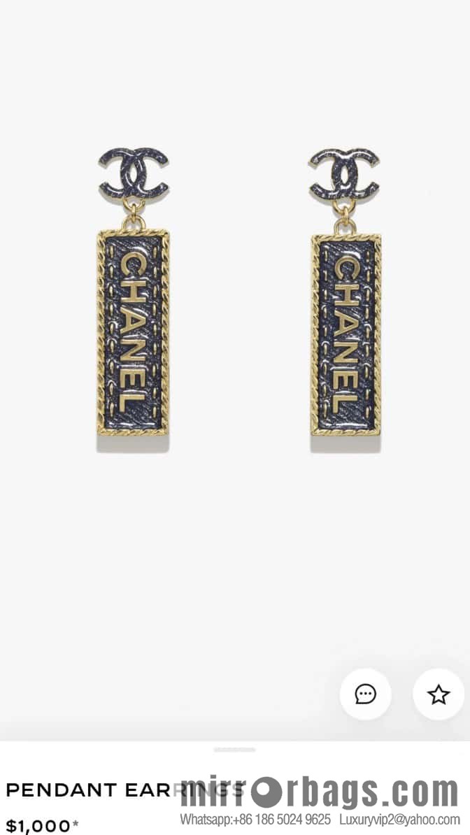 ❗️New ❗️ chanel stud earrings ☀️ new ☑️ chanel c2 double c long letter stud earrings ☀️