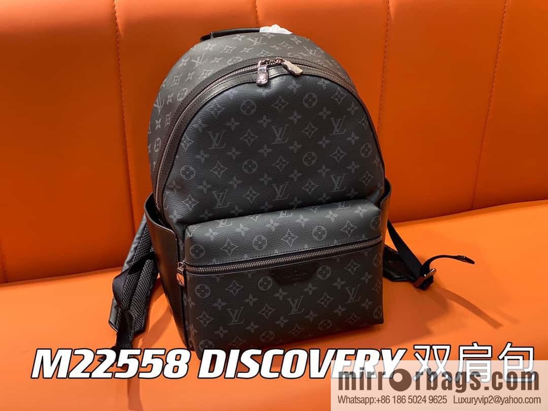 [Boutique‑grade] M22558 black flower backpack series M22558 M46553 monogram black leather DISCOVERY backpack