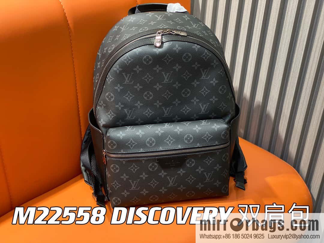 [Boutique‑grade] M22558 black flower backpack series M22558 M46553 monogram black leather DISCOVERY backpack