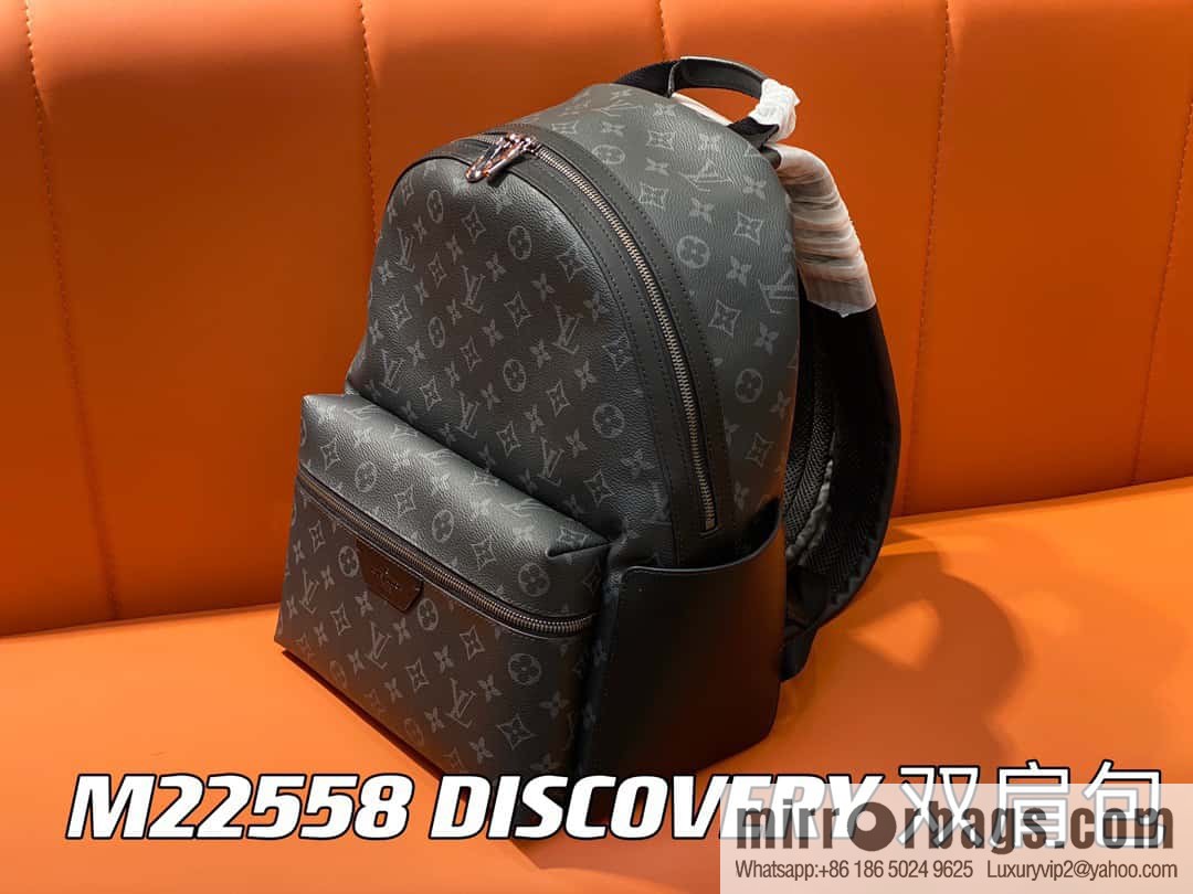 [Boutique‑grade] M22558 black flower backpack series M22558 M46553 monogram black leather DISCOVERY backpack