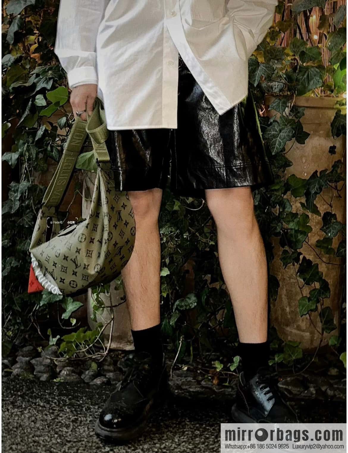 [Boutique‑grade] M23779 green, men's bag moon bag series HAMAC handbag M23779 green (silk screen)