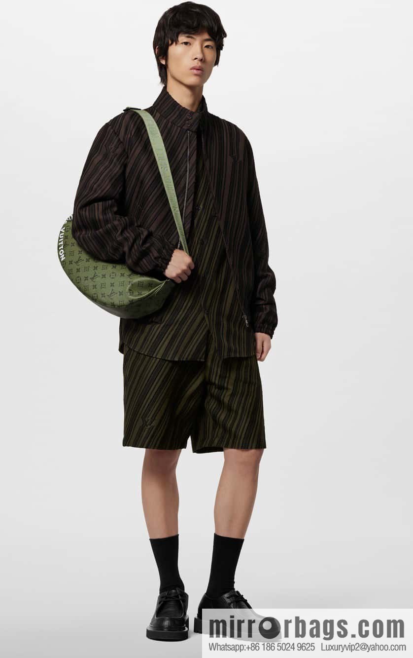 [Boutique‑grade] M23779 green, men's bag moon bag series HAMAC handbag M23779 green (silk screen)