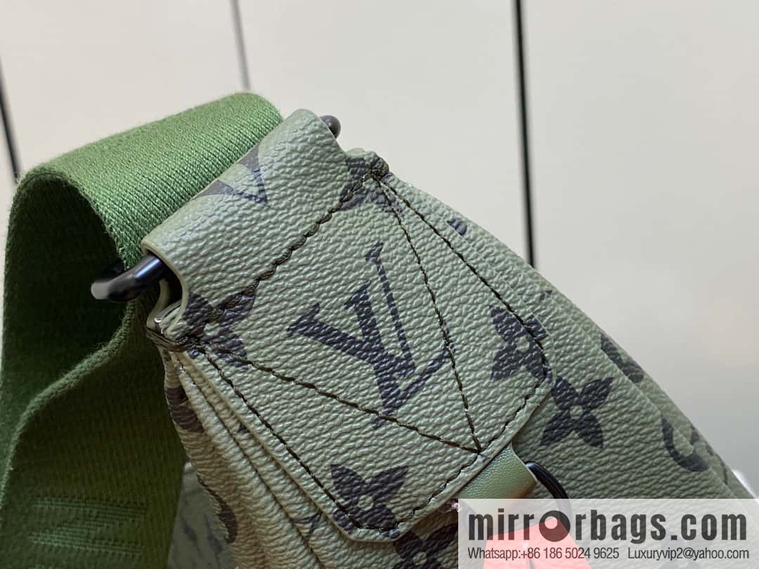 [Boutique‑grade] M23779 green, men's bag moon bag series HAMAC handbag M23779 green (silk screen)