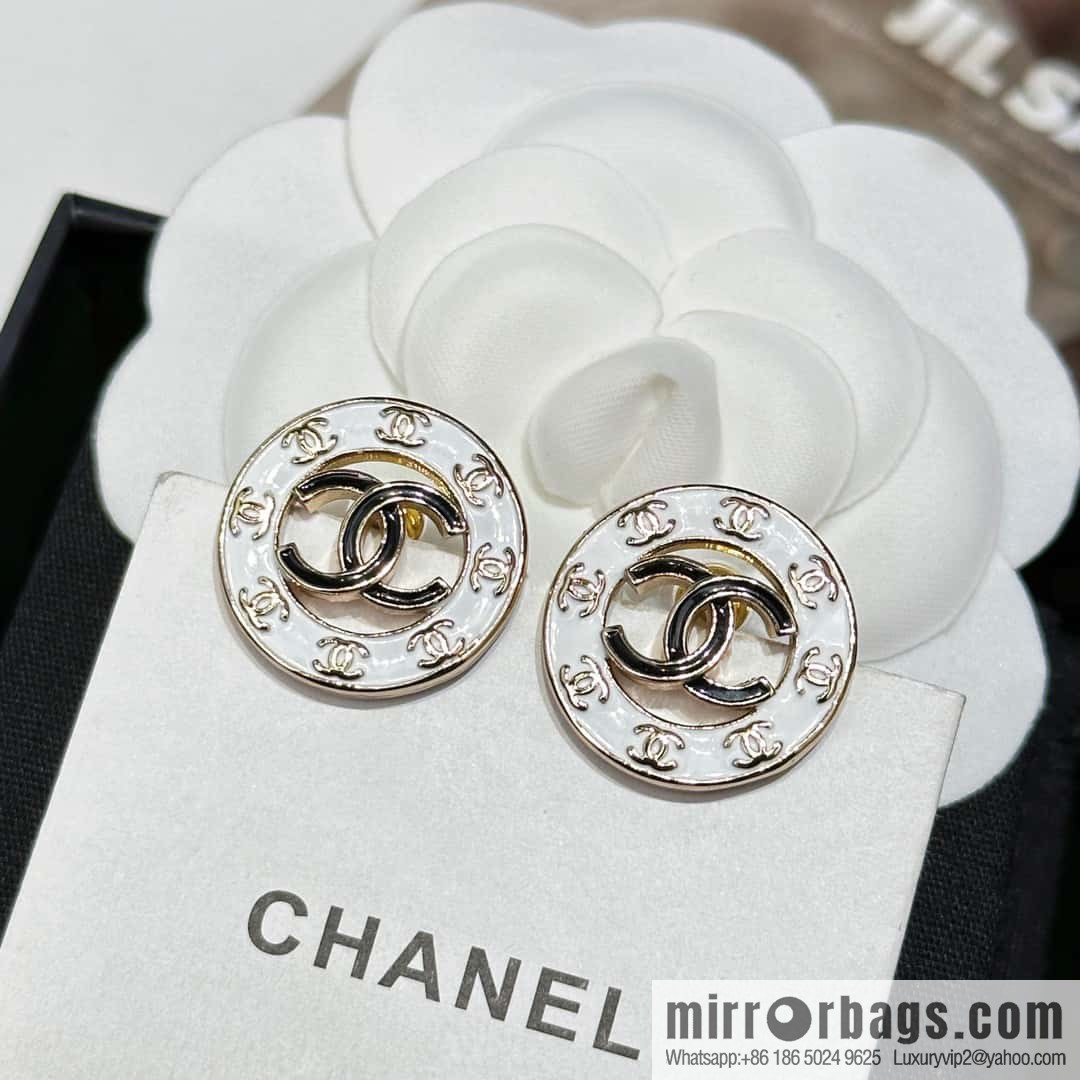 ❗️New ❗️☀️ new ☑️ chanel c1 double c round stud earrings ☀️