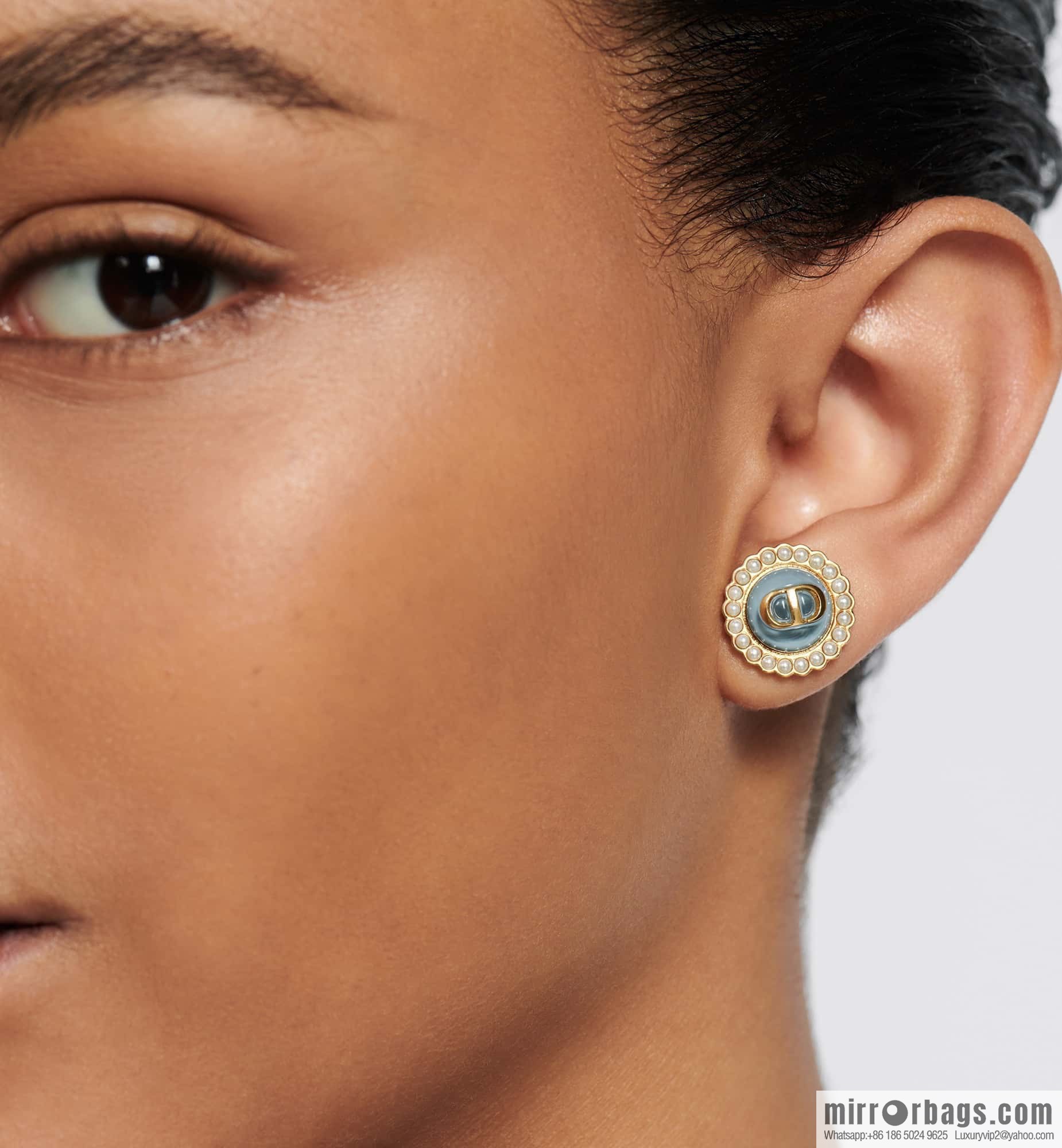 New ☑️ DIOR CD pearl earrings stud earrings