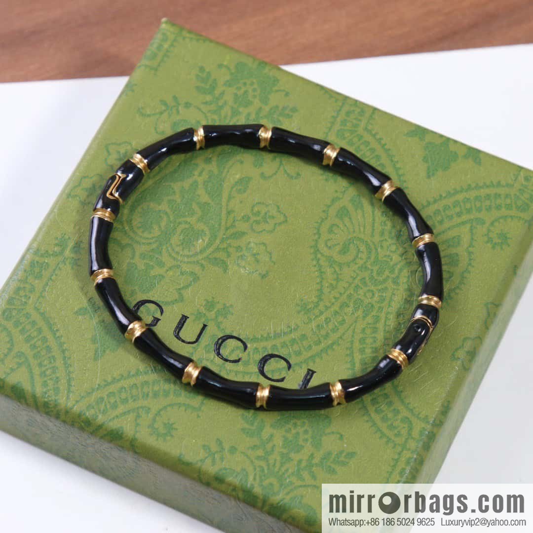 ☀️New gucci gucci black drip bamboo bracelet bracelet ☀️ average size 17