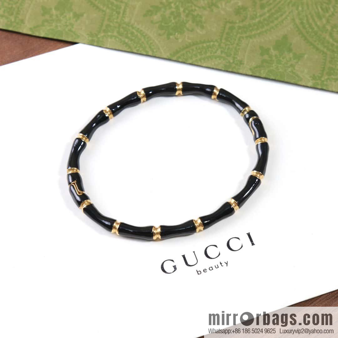 ☀️New gucci gucci black drip bamboo bracelet bracelet ☀️ average size 17