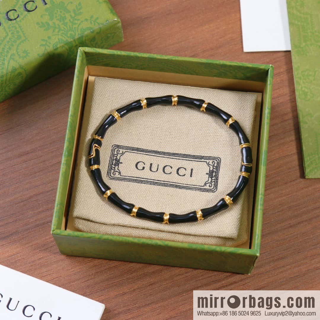 ☀️New gucci gucci black drip bamboo bracelet bracelet ☀️ average size 17