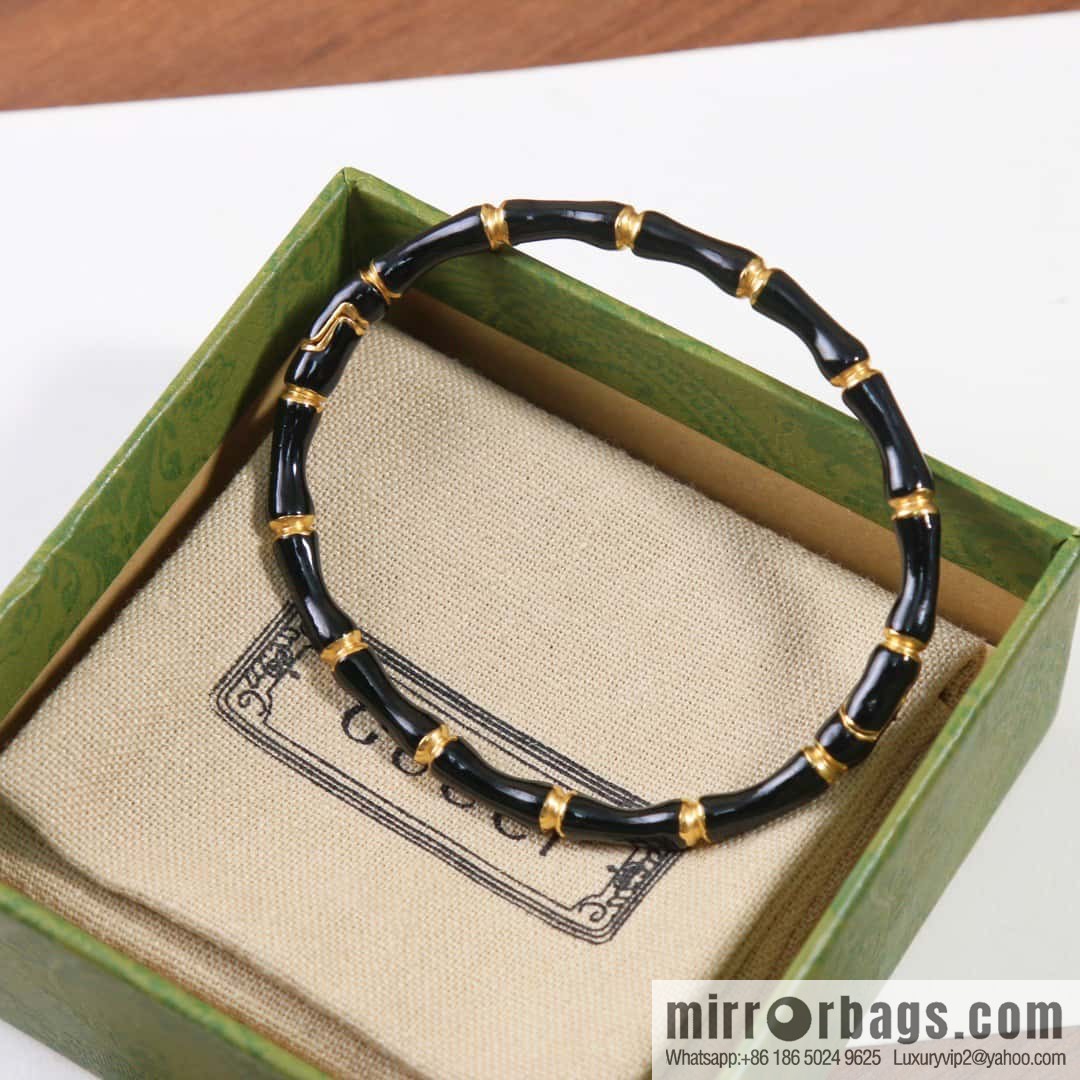 ☀️New gucci gucci black drip bamboo bracelet bracelet ☀️ average size 17