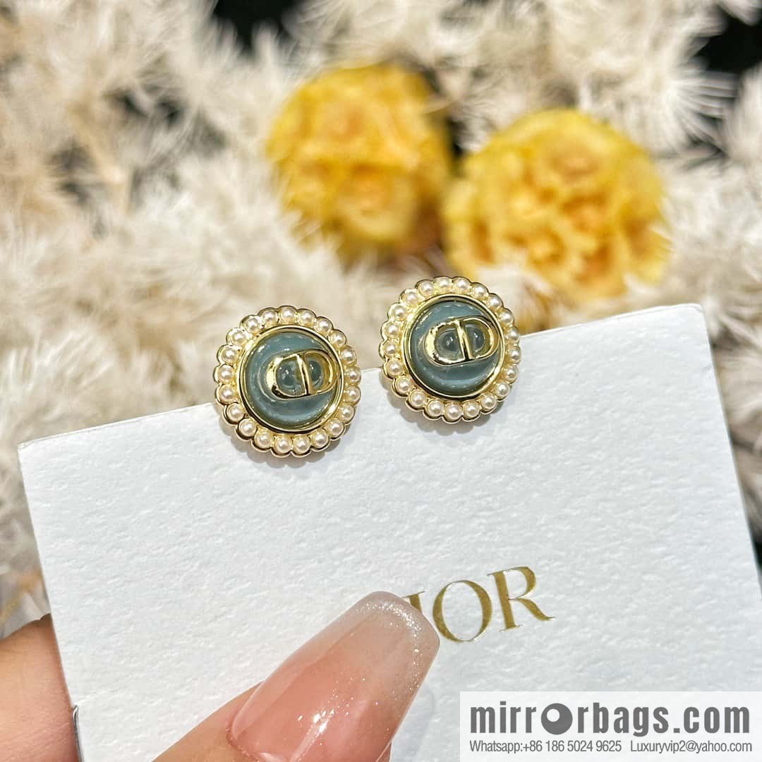 New ☑️ DIOR CD pearl earrings stud earrings