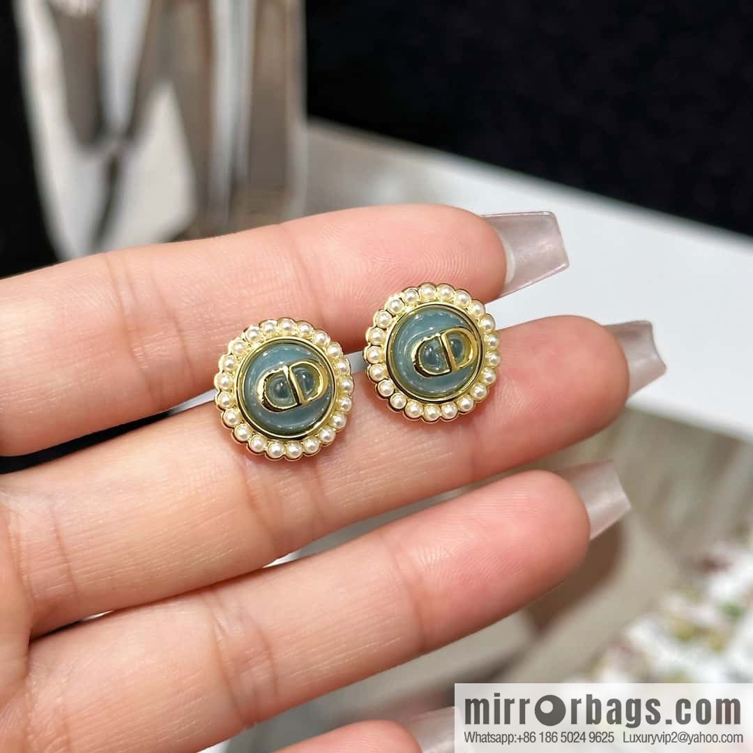 New ☑️ DIOR CD pearl earrings stud earrings