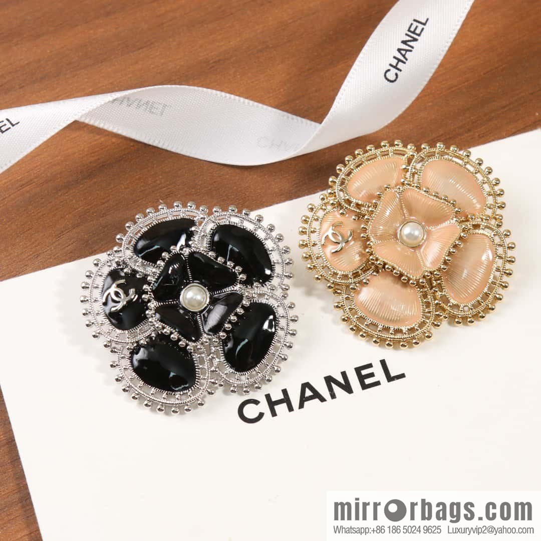 ☀️New ☑️ Chanel Double C Camellia Brooch ☀️