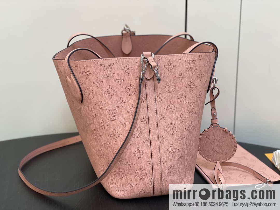 [Boutique‑grade] M21851 pink full leather shopping bag series, this Blossom medium tote bag