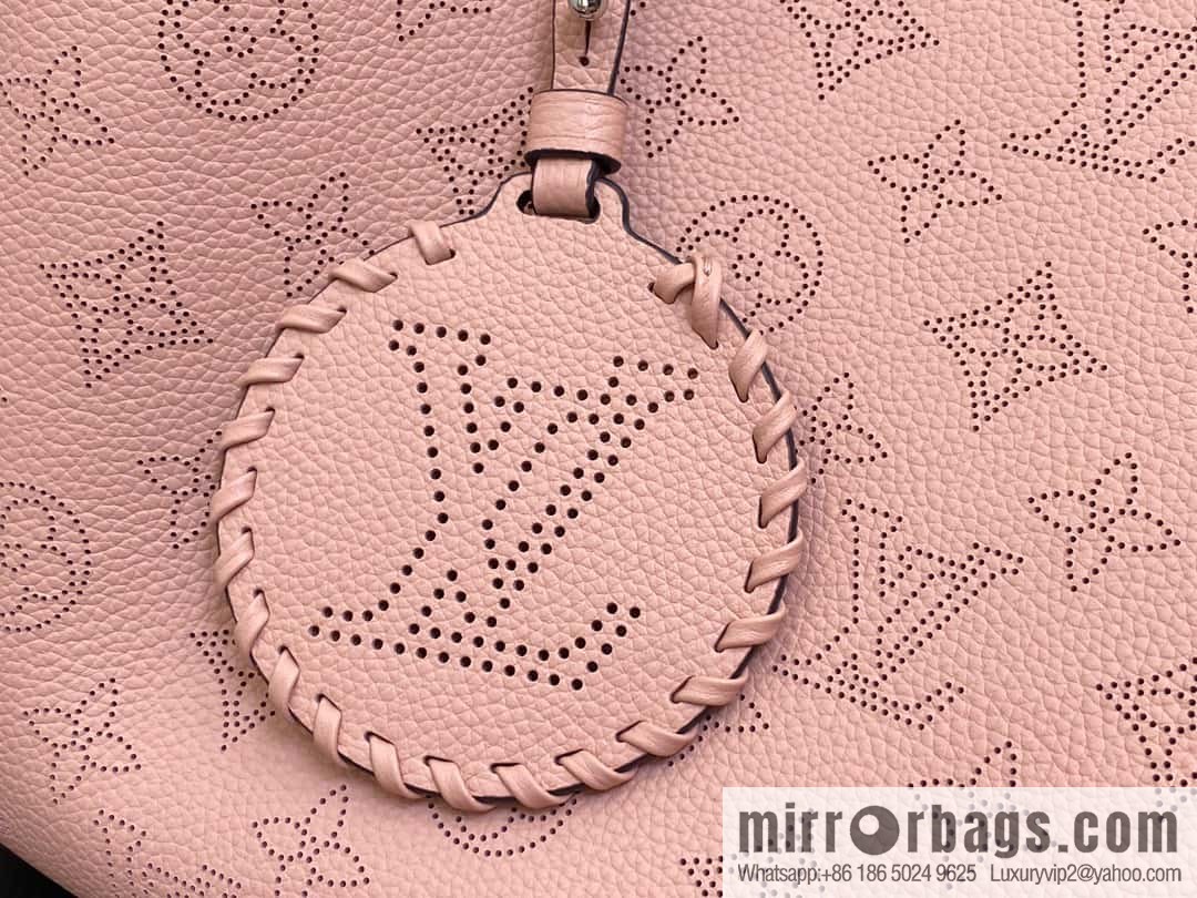 [Boutique‑grade] M21851 pink full leather shopping bag series, this Blossom medium tote bag