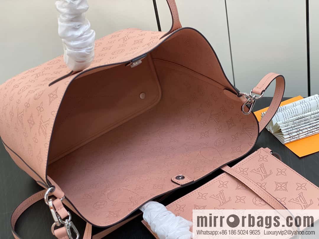 [Boutique‑grade] M21851 pink full leather shopping bag series, this Blossom medium tote bag