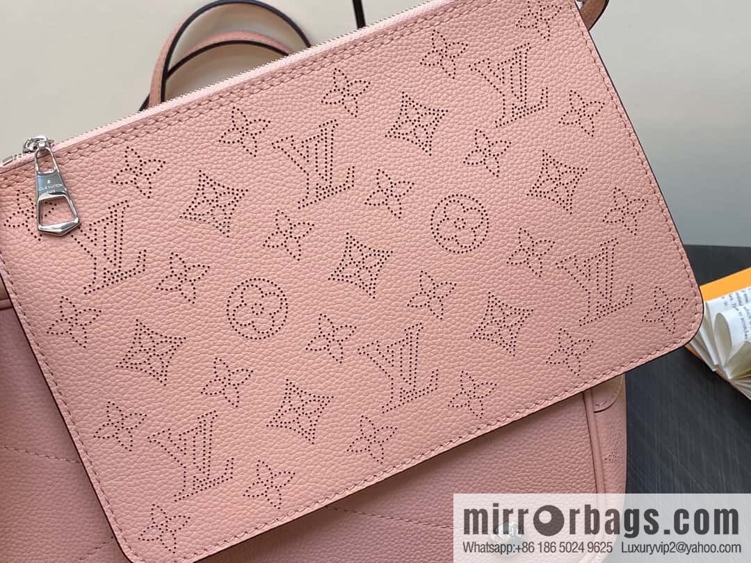 [Boutique‑grade] M21851 pink full leather shopping bag series, this Blossom medium tote bag