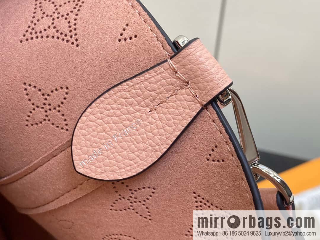 [Boutique‑grade] M21851 pink full leather shopping bag series, this Blossom medium tote bag