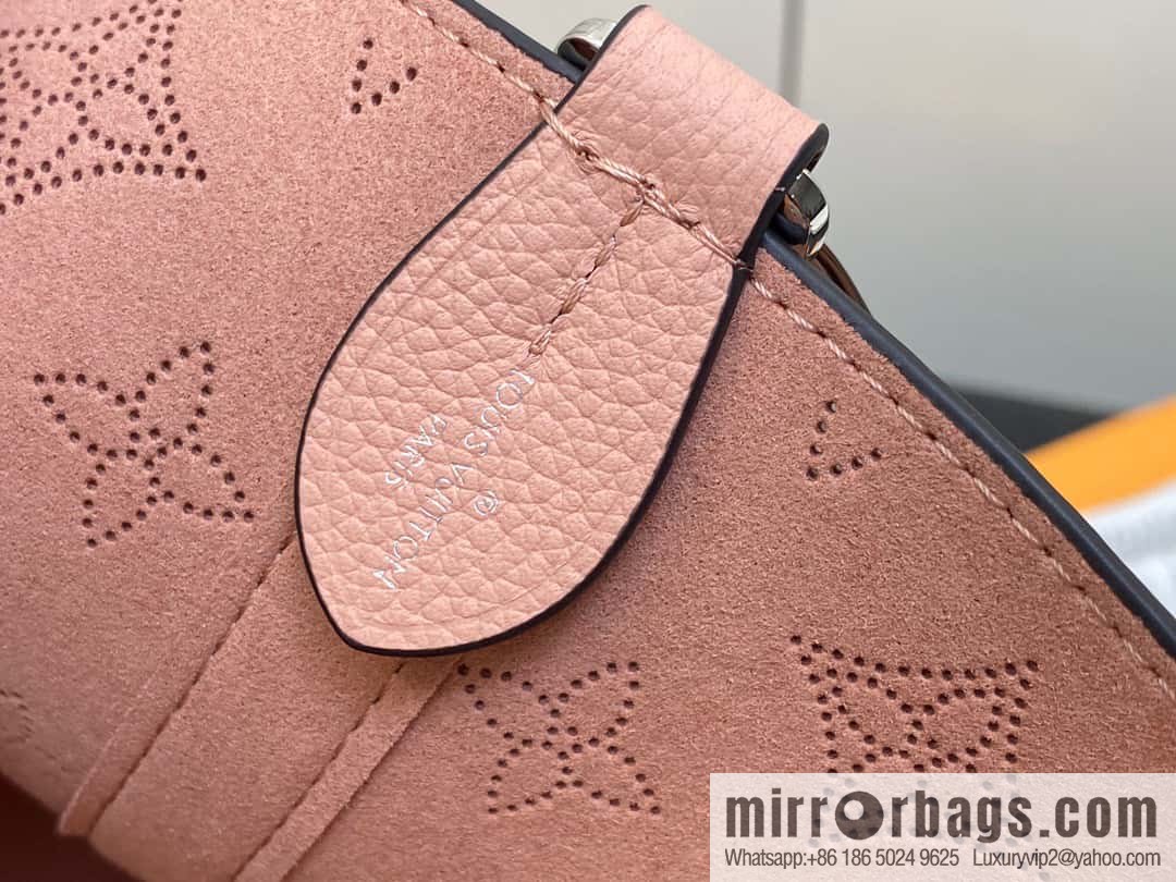 [Boutique‑grade] M21851 pink full leather shopping bag series, this Blossom medium tote bag
