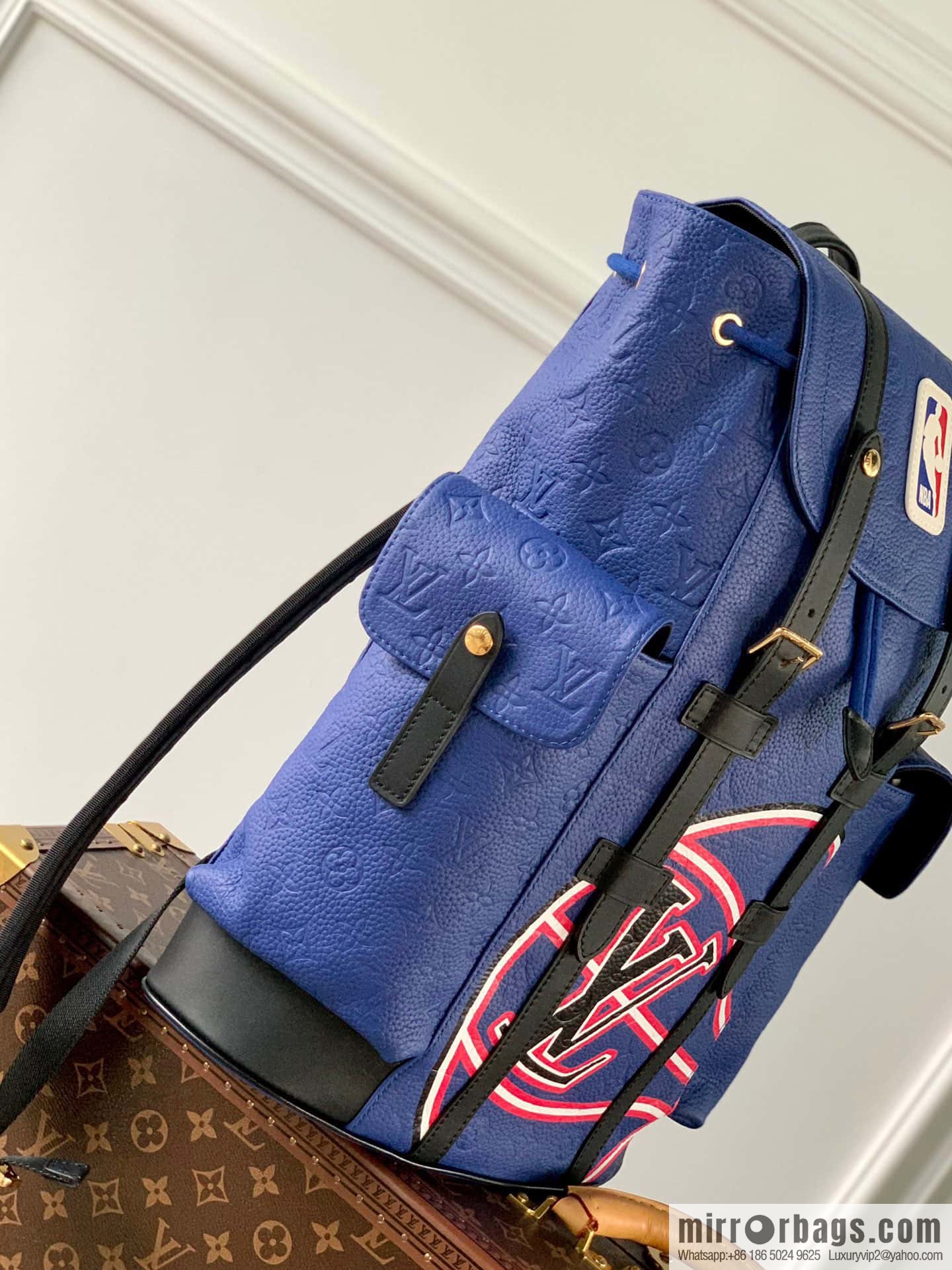M21104 Blue Louis Vuitton and NBA launch Christopher medium backpack