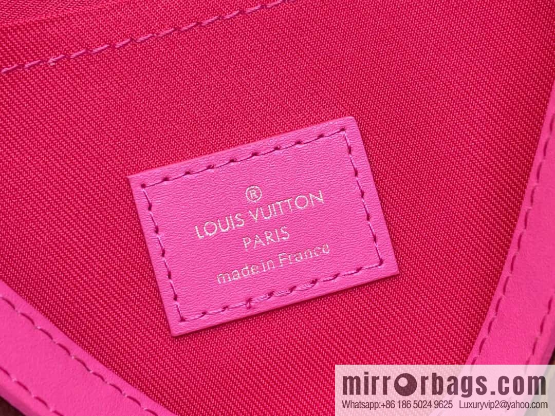 [Premium‑quality] M61692 monogram rose red M82858 handbag clutch bag series Pochette Voyage medium handbag