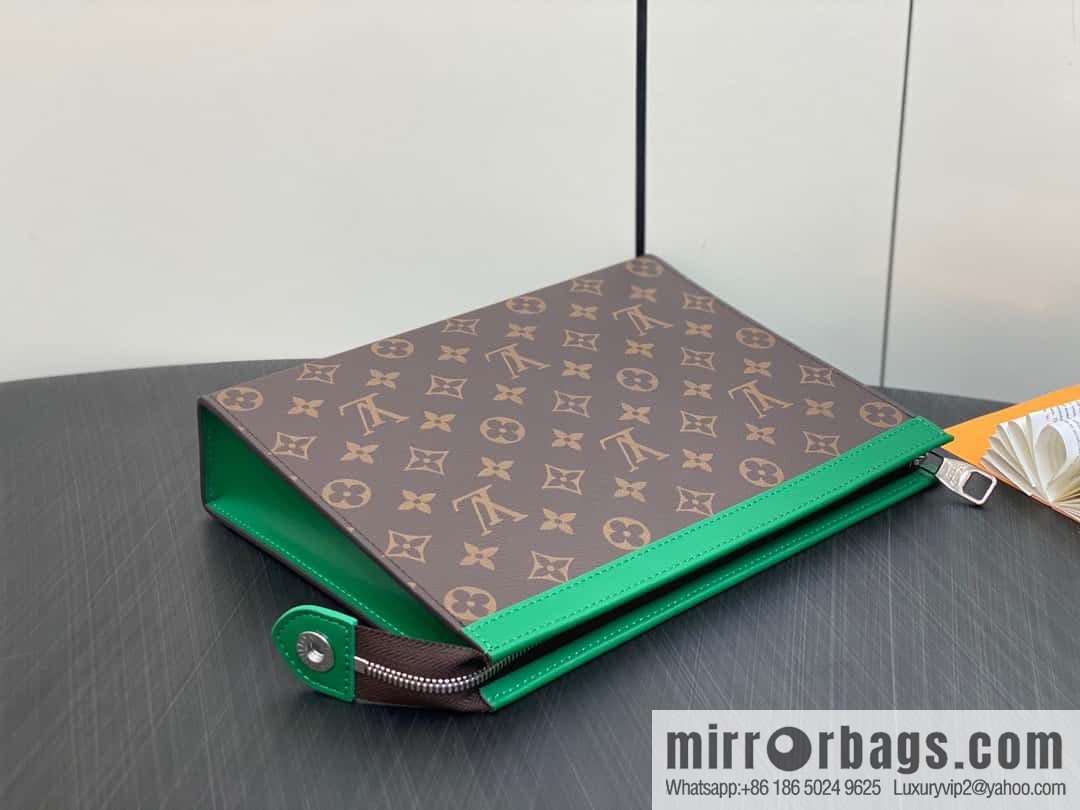 [Premium‑quality] M61692 monogram green M82854 clutch bag series Pochette Voyage medium handbag