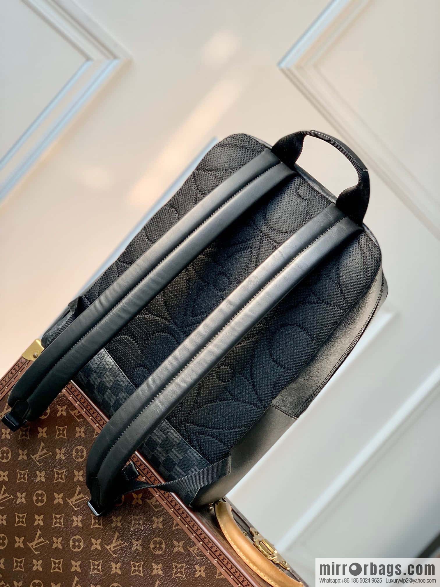 M45335 Black Flower Dean backpack Monogram Macassar backpack