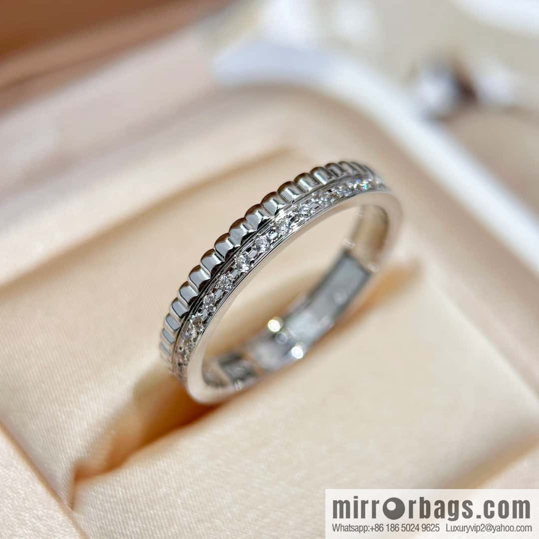 ❗New ❗️ BOUCHERON/Boucheron QUATRE RADIANT Series Ring Single Row Diamond Ring ☀️ US Size 678