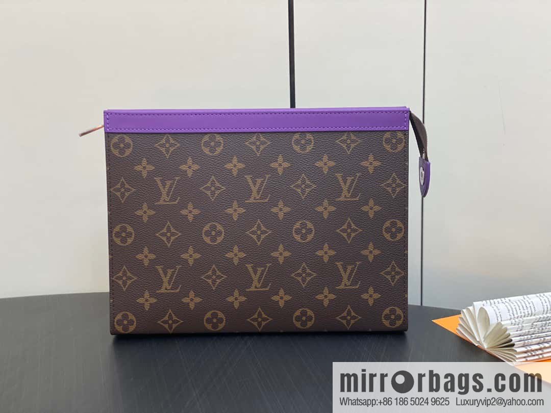 [Premium‑quality] M61692 monogram purple M82859 clutch bag series Pochette Voyage medium handbag