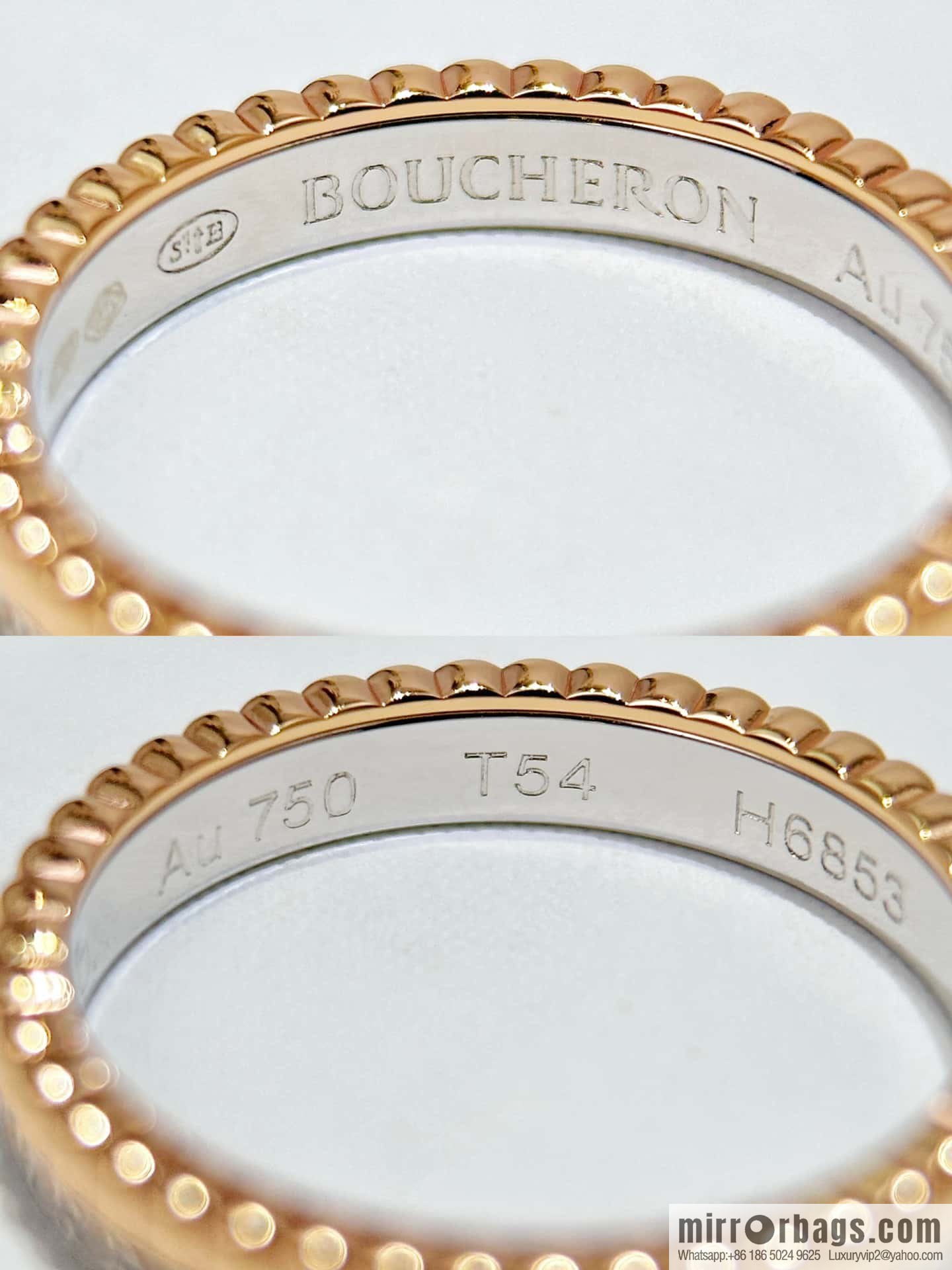 ❗New ❗️ BOUCHERON/Boucheron QUATRE RADIANT Series Ring Single Row Diamond Ring ☀️ US Size 678