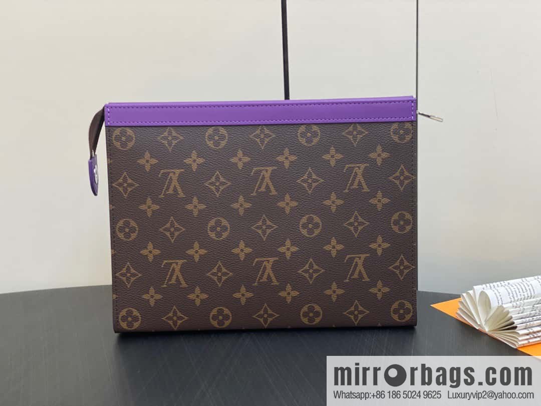 [Premium‑quality] M61692 monogram purple M82859 clutch bag series Pochette Voyage medium handbag
