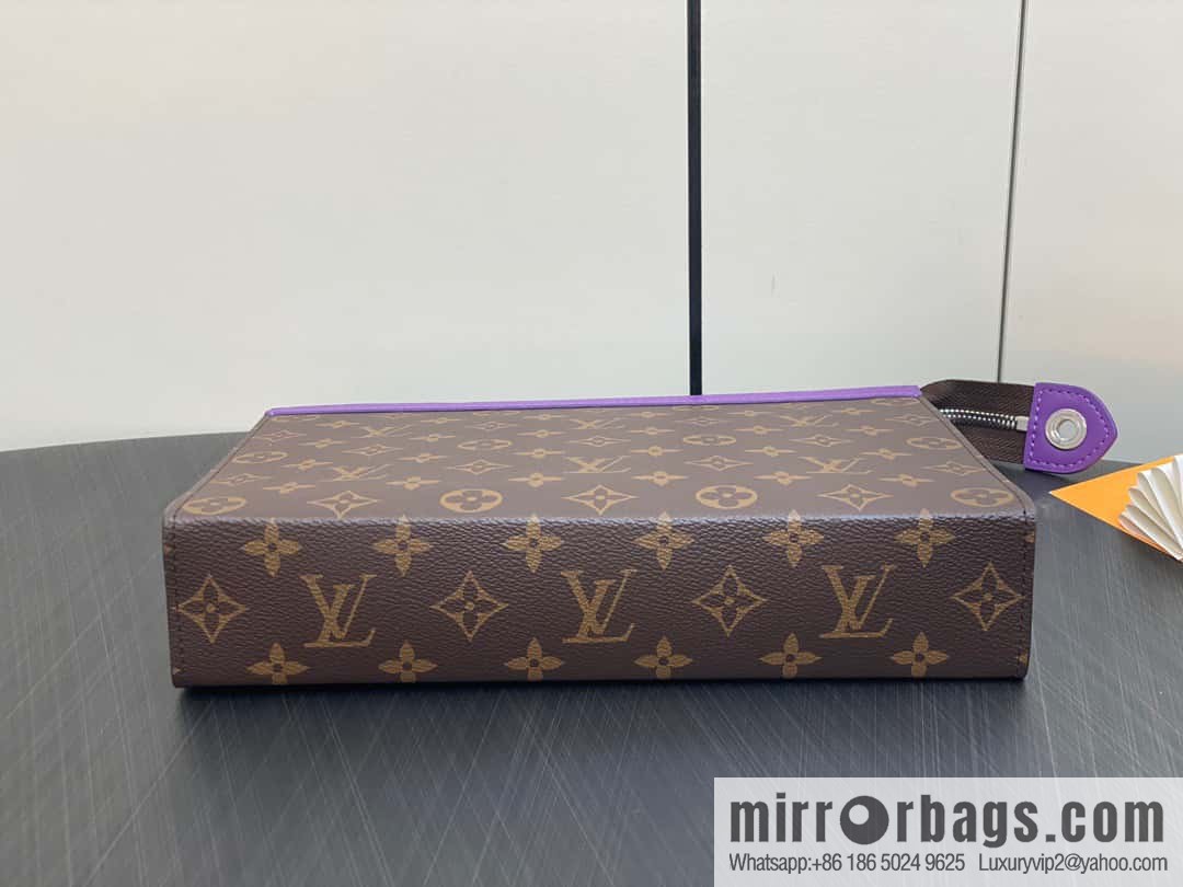 [Premium‑quality] M61692 monogram purple M82859 clutch bag series Pochette Voyage medium handbag