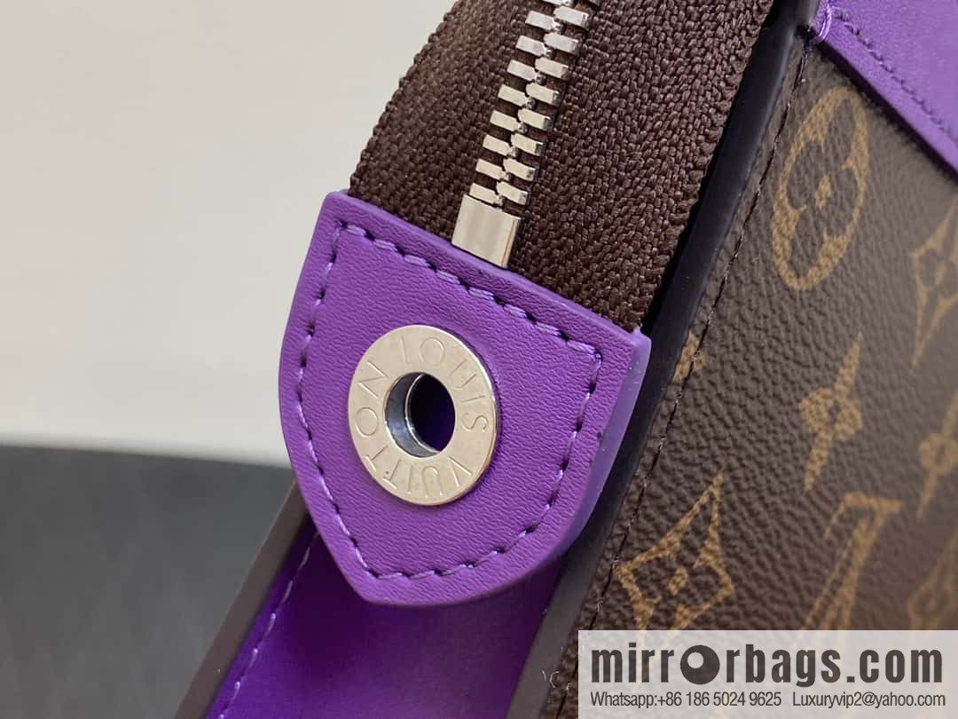 [Premium‑quality] M61692 monogram purple M82859 clutch bag series Pochette Voyage medium handbag