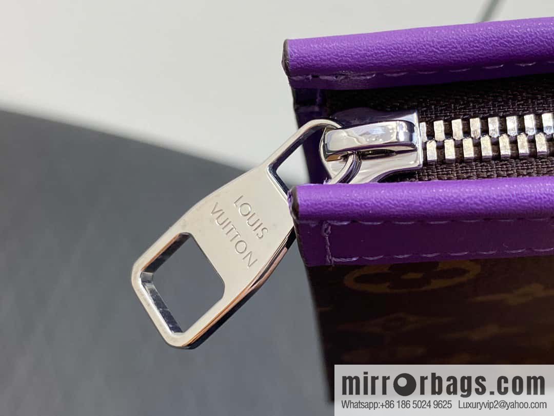 [Premium‑quality] M61692 monogram purple M82859 clutch bag series Pochette Voyage medium handbag