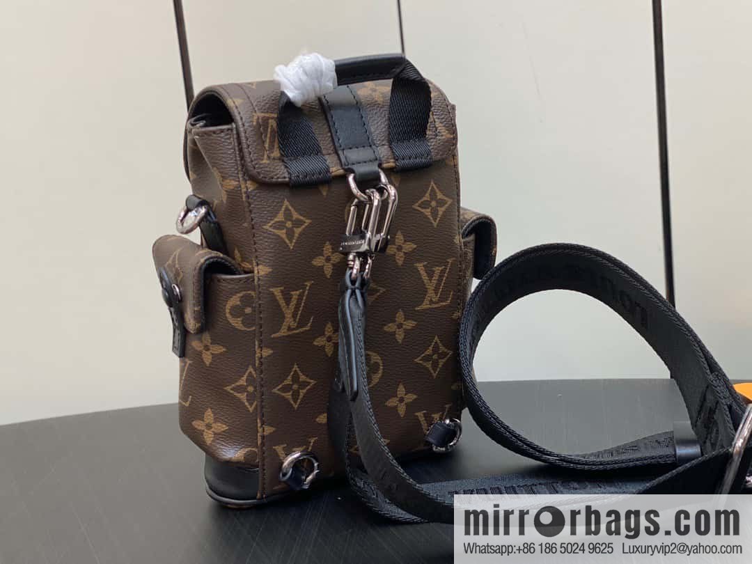[Premium‑quality] M82769 monogram men's bag mini backpack series, autumn and winter new NANO CHRISTOPHER handbag Christopher backpack M82769 cover backpack satchel mini backpack satchel