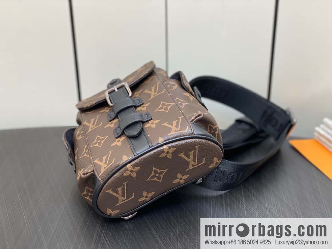 [Premium‑quality] M82769 monogram men's bag mini backpack series, autumn and winter new NANO CHRISTOPHER handbag Christopher backpack M82769 cover backpack satchel mini backpack satchel